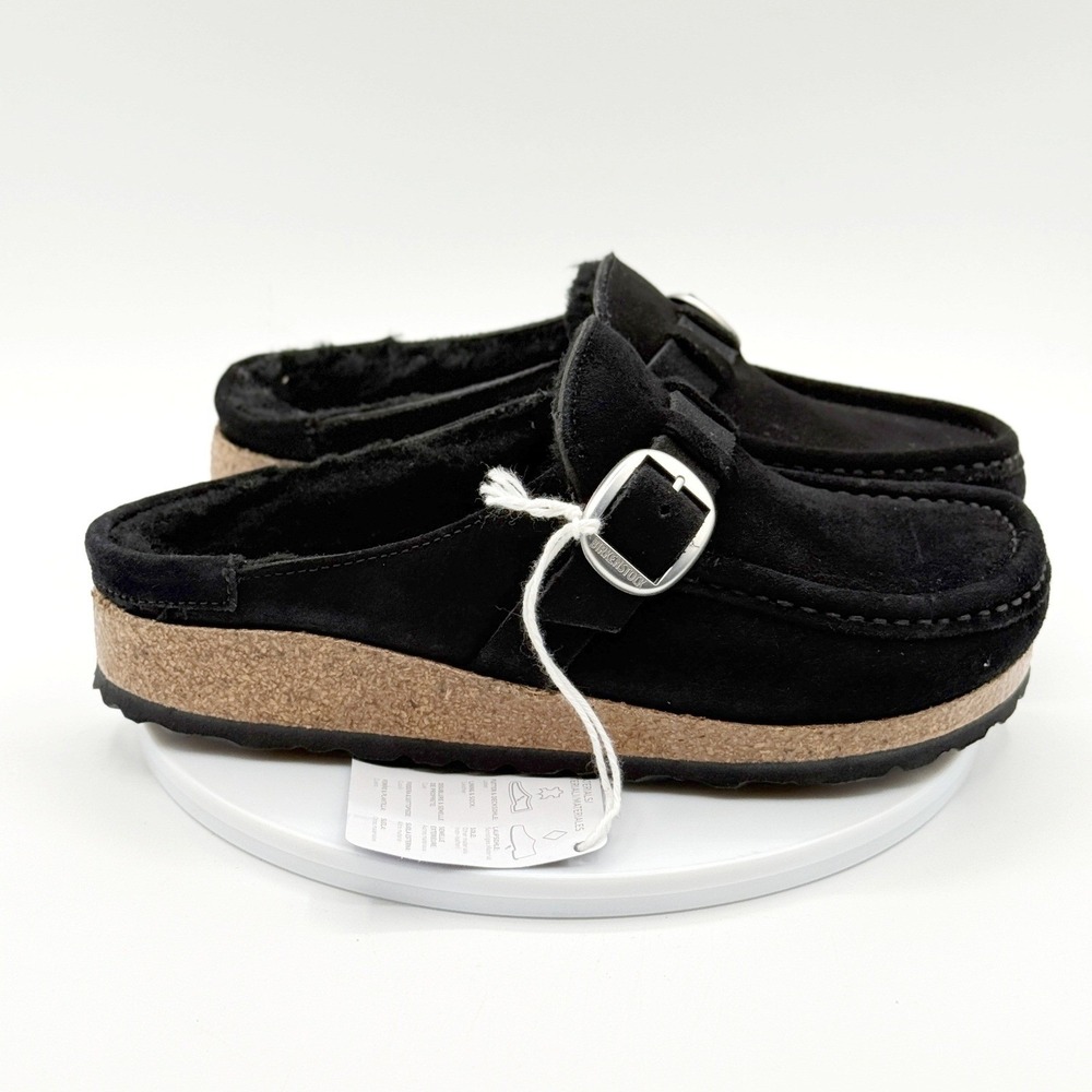 Birkenstock Buckley Shearling Womens Clogs Size 36 Narrow Black / New in Box